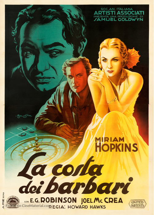 Barbary Coast - Italian Movie Poster