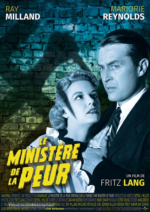 Ministry of Fear - French Re-release movie poster