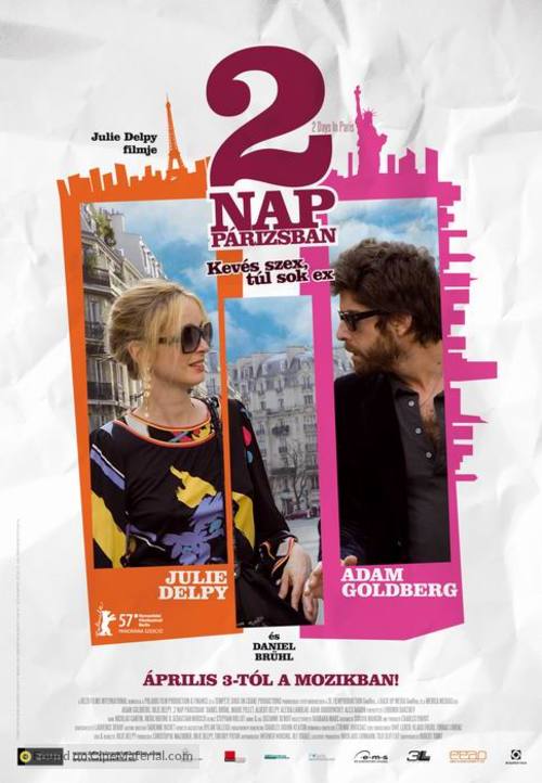 2 Days in Paris - Hungarian Movie Poster