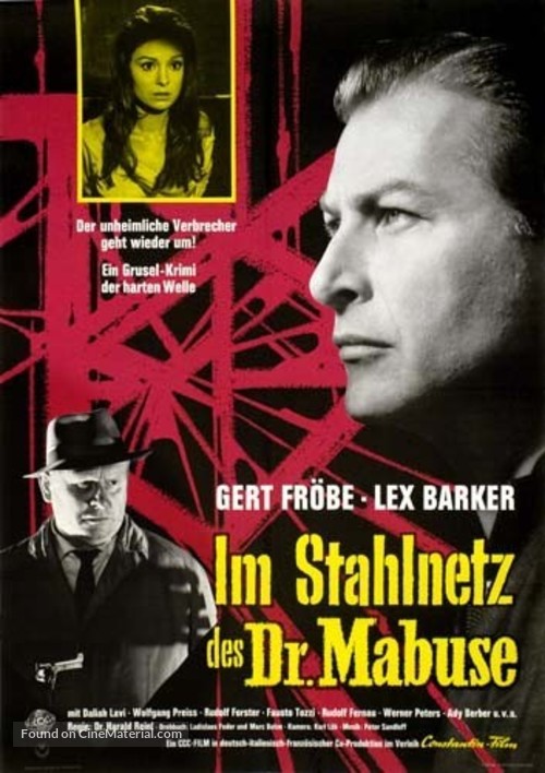 Im Stahlnetz des Dr. Mabuse - German Movie Poster