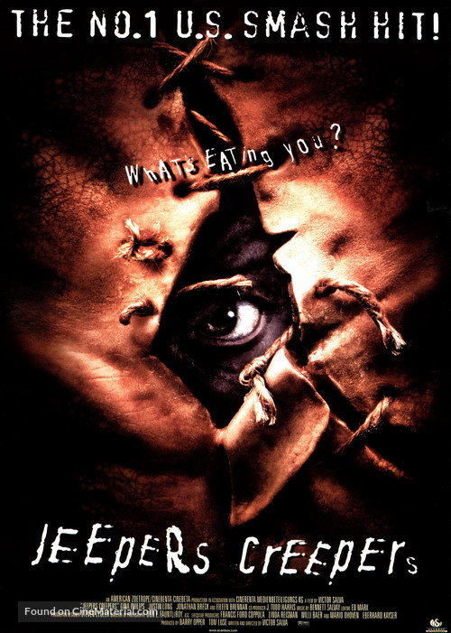 Jeepers Creepers - Danish Movie Poster