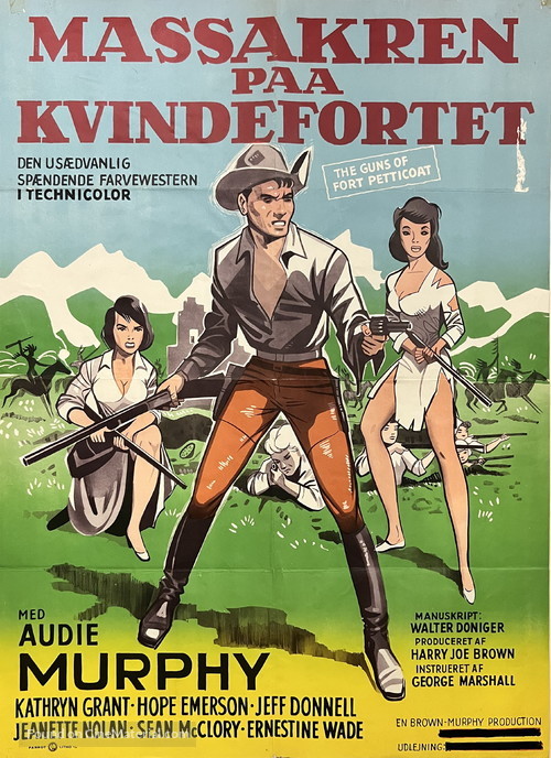The Guns of Fort Petticoat - Danish Movie Poster