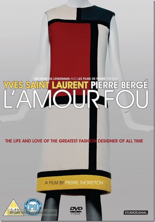 Yves Saint Laurent - L&#039;amour fou - British DVD movie cover