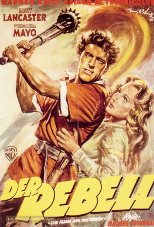 The Flame and the Arrow - German Movie Poster