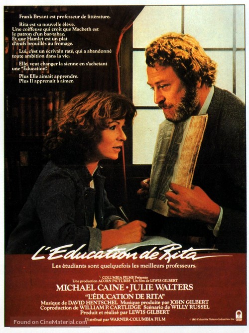 Educating Rita - French Movie Poster