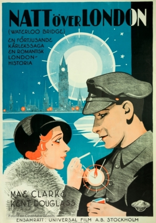 Waterloo Bridge - Swedish Movie Poster