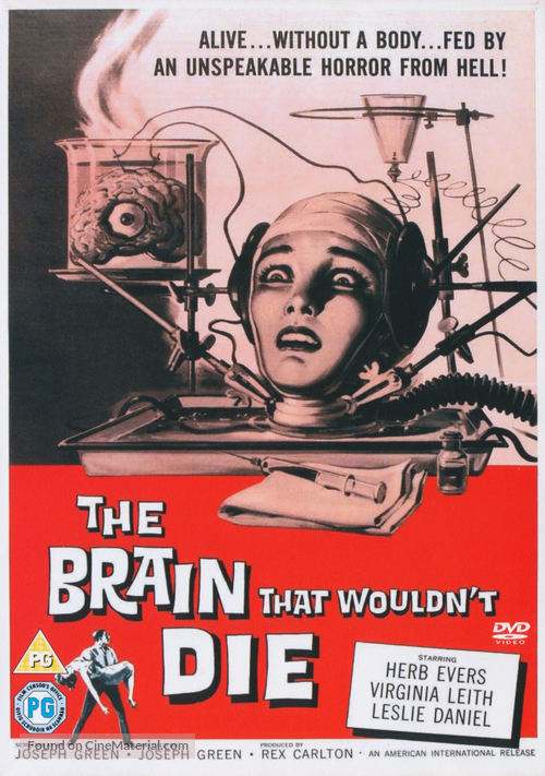 The Brain That Wouldn&#039;t Die - British DVD movie cover