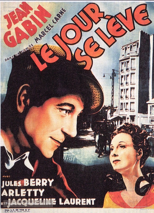 Le jour se l&egrave;ve - Belgian Movie Poster