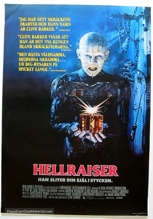 Hellraiser - Swedish Movie Poster