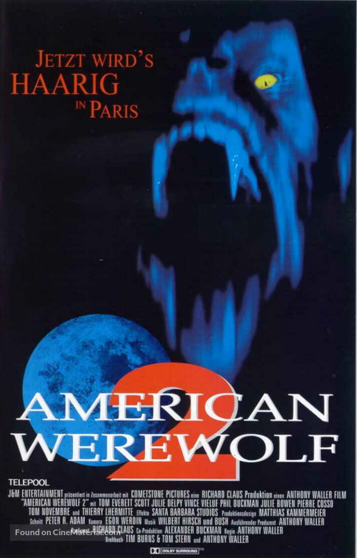 An American Werewolf in Paris - German VHS movie cover