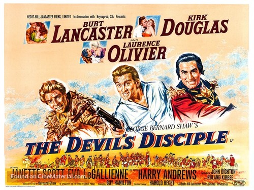 The Devil&#039;s Disciple - British Movie Poster