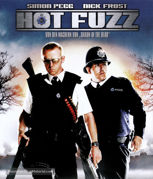 Hot Fuzz - German Blu-Ray movie cover