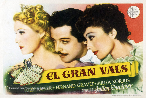 The Great Waltz - Spanish Movie Poster