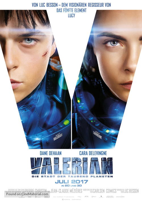 Valerian and the City of a Thousand Planets - German Movie Poster