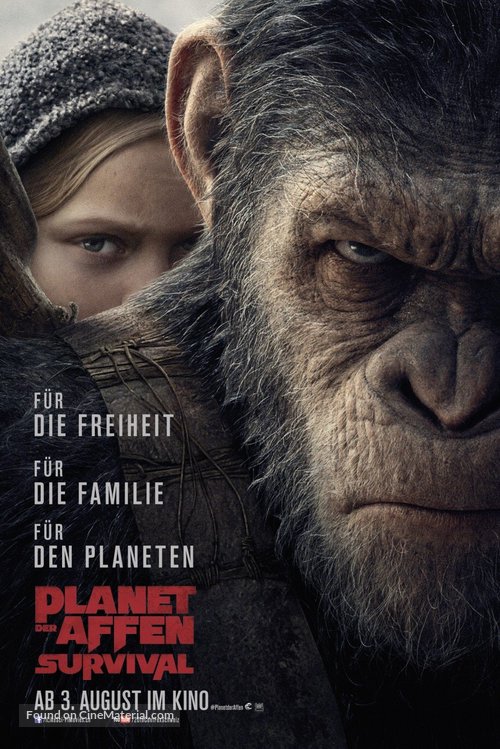 War for the Planet of the Apes - Swiss Movie Poster