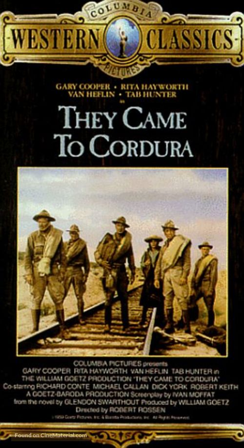 They Came to Cordura - VHS movie cover