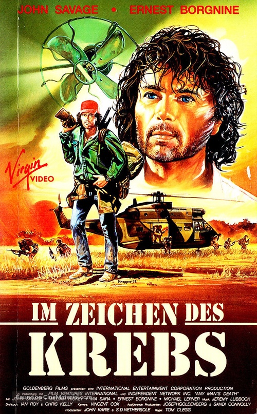 Any Man&#039;s Death - German VHS movie cover