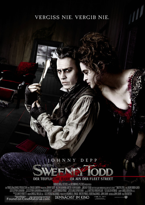 Sweeney Todd: The Demon Barber of Fleet Street - German Movie Poster