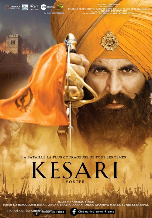 Kesari - French Movie Poster