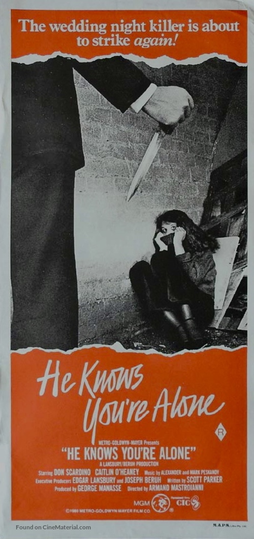 He Knows You&#039;re Alone - Australian Movie Poster