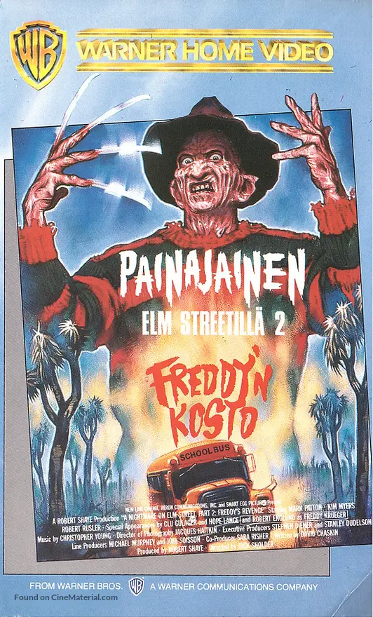 A Nightmare On Elm Street Part 2: Freddy&#039;s Revenge - Finnish VHS movie cover