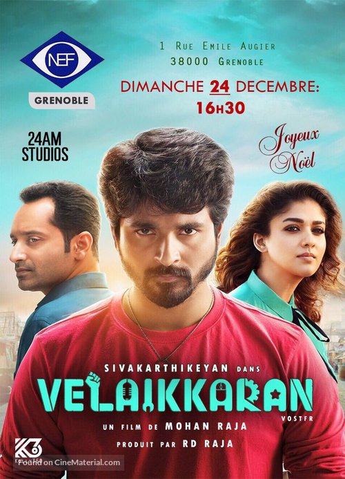 Velaikkaran - French Movie Poster