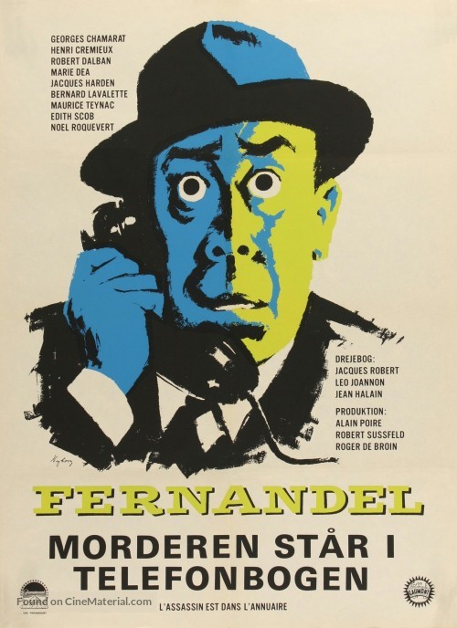 L&#039;assassin est dans l&#039;annuaire - Danish Movie Poster