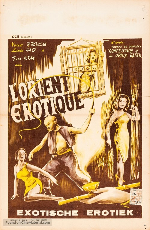 Confessions of an Opium Eater - Belgian Movie Poster
