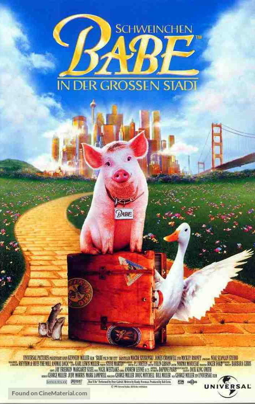 Babe: Pig in the City - German VHS movie cover