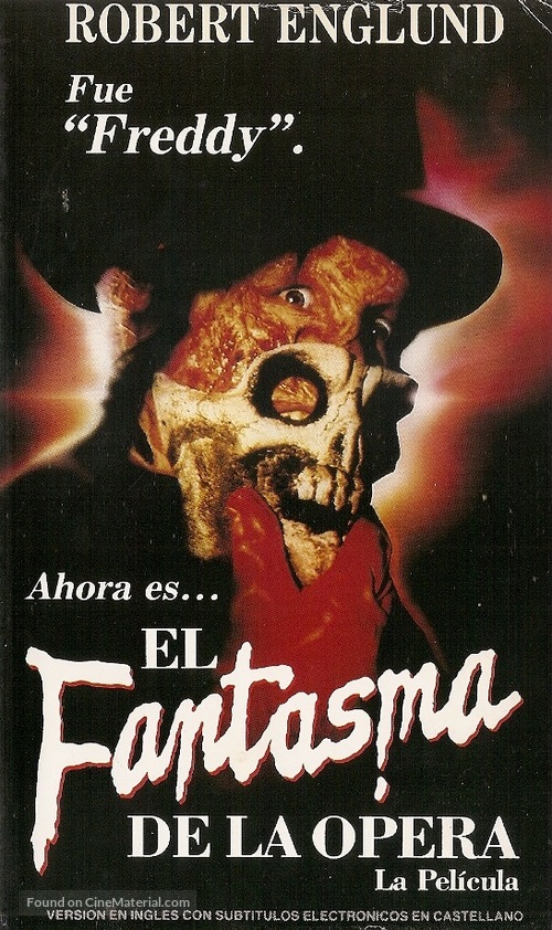 The Phantom of the Opera - Argentinian VHS movie cover