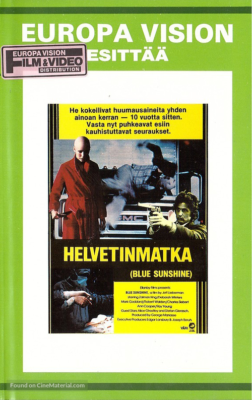 Blue Sunshine - Finnish VHS movie cover