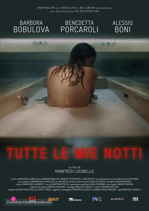 Tutte le mie notti - Italian Movie Poster