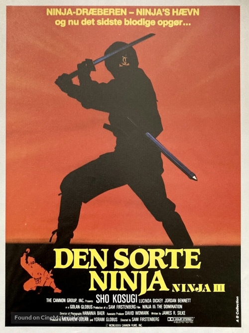 Ninja III: The Domination - Danish Movie Poster