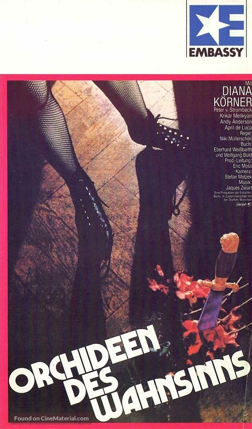 Orchideen des Wahnsinns - German VHS movie cover