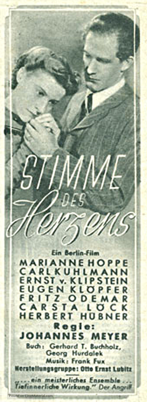 Stimme des Herzens - German poster