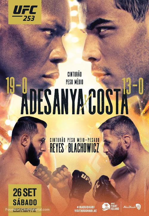 UFC 253: Adesanya vs. Costa - Brazilian Movie Poster