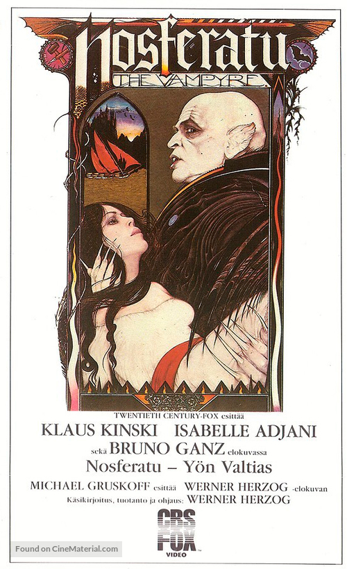 Nosferatu: Phantom der Nacht - Finnish VHS movie cover