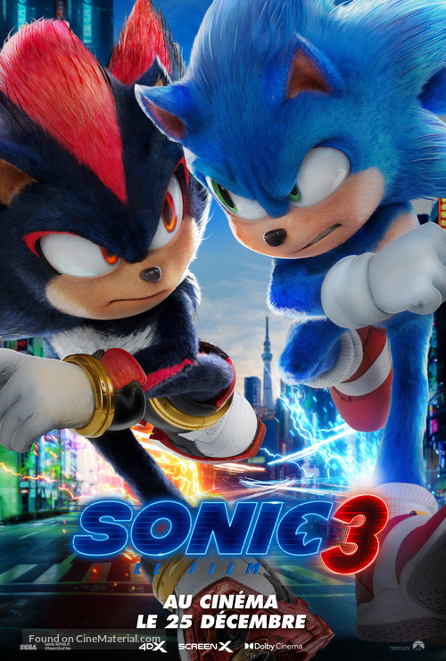 Sonic the Hedgehog 3 - French Movie Poster