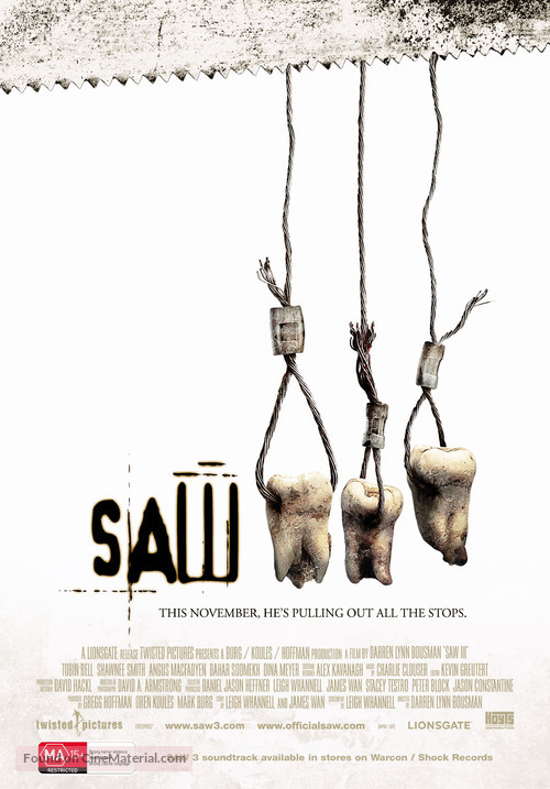 Saw III - Australian Movie Poster
