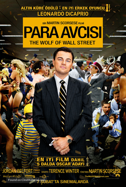 The Wolf of Wall Street - Turkish Movie Poster
