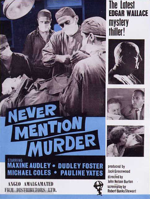 Never Mention Murder - British Movie Poster