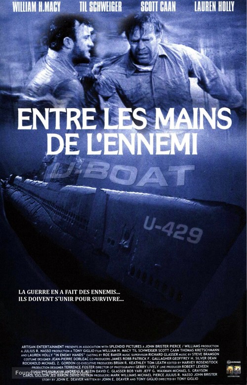 In Enemy Hands - French VHS movie cover