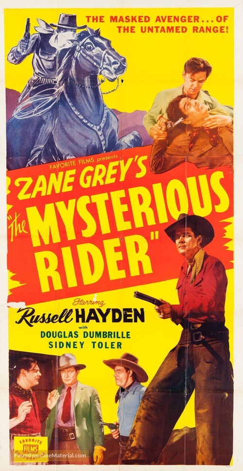 The Mysterious Rider - Re-release movie poster