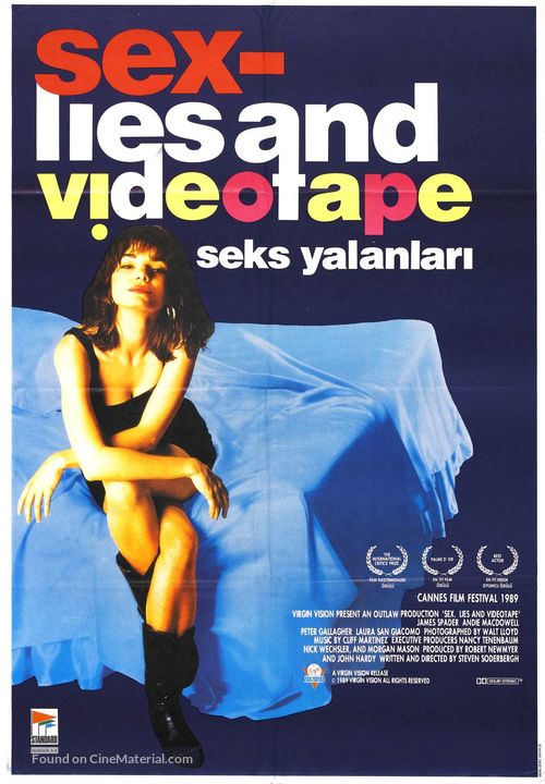 Sex, Lies, and Videotape - Turkish Movie Poster