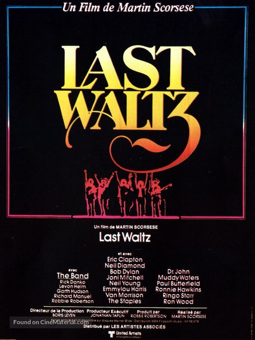 The Last Waltz - French Movie Poster