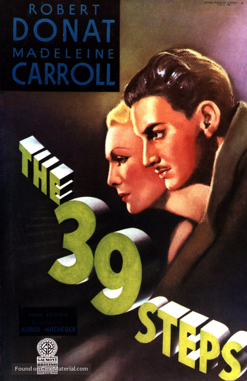 The 39 Steps - British Movie Poster