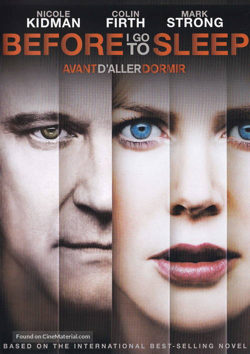 Before I Go to Sleep - Canadian DVD movie cover