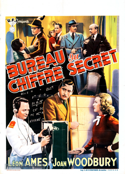 Cipher Bureau - Belgian Movie Poster