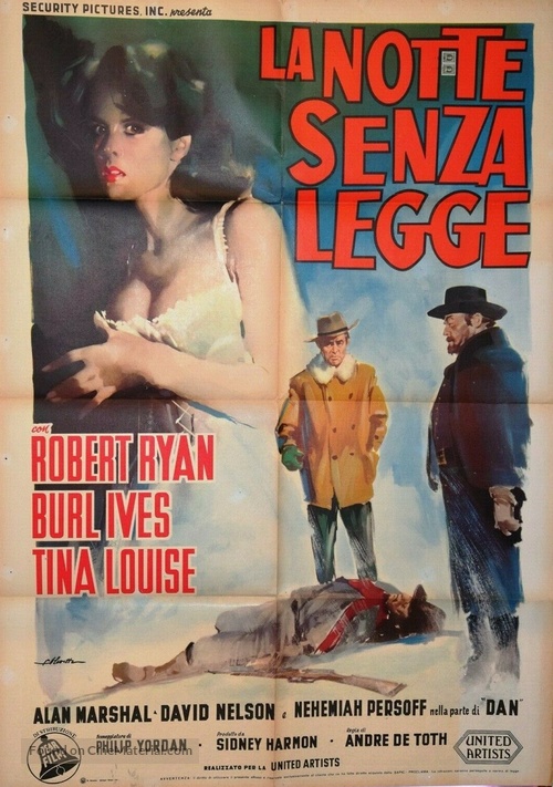 Day of the Outlaw - Italian Movie Poster