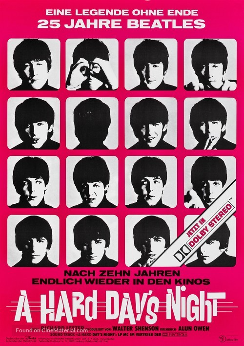 A Hard Day&#039;s Night - German Re-release movie poster